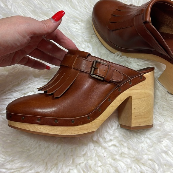MADEWELL Brown LEATHER CLOG HEEL - Picture 11 of 13